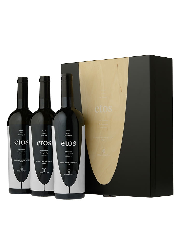 Etos Ασύρτικο & Semillon 2012, κασετινα 3 φ, Κτήμα Βιβλία Χώρα